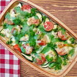 Gratin de courgettes et tomates