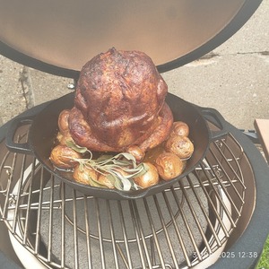 Poulet rôti au kamado